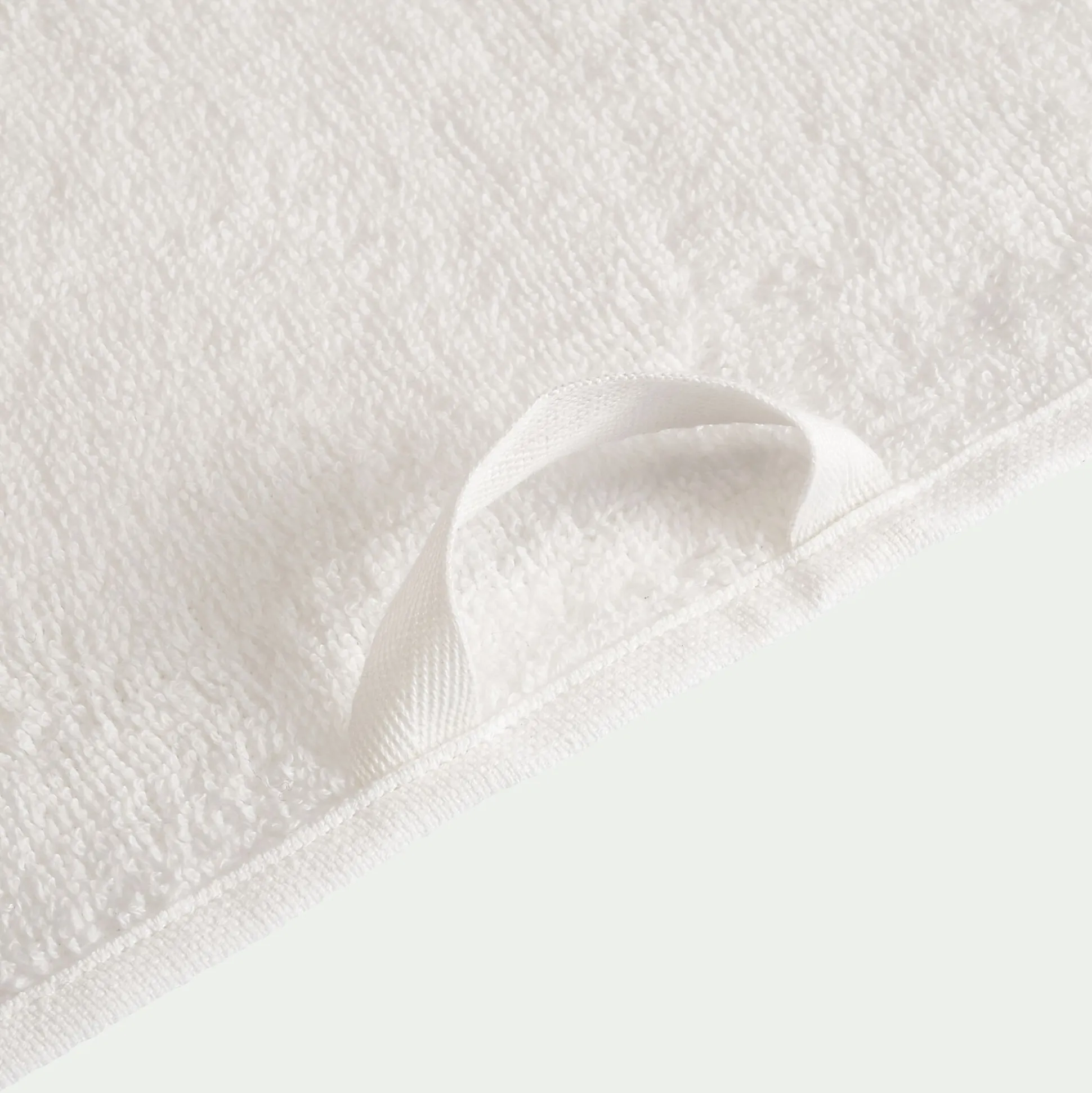 Lot de 2 serviettes invité en coton - blanc ventoux 30x50cm