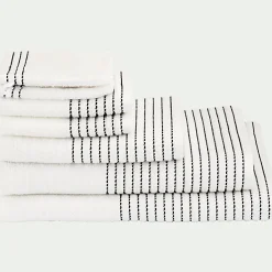 Lot de 2 serviettes invité en coton - blanc ventoux 30x50cm