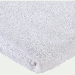 Lot de 2 serviettes invité qualité hôtelière en coton - blanc 30x50cm