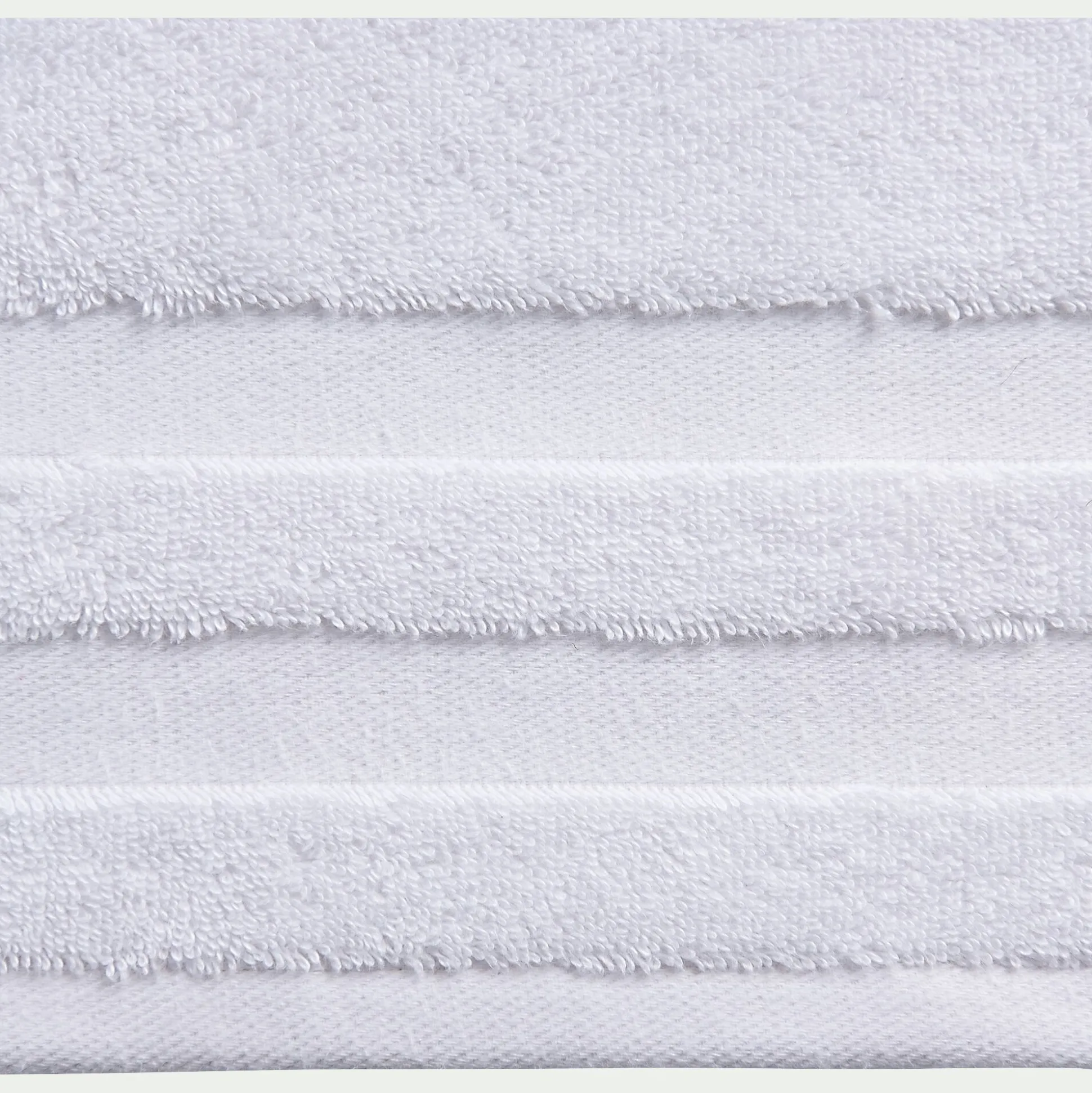 Lot de 2 serviettes invité qualité hôtelière en coton - blanc 30x50cm