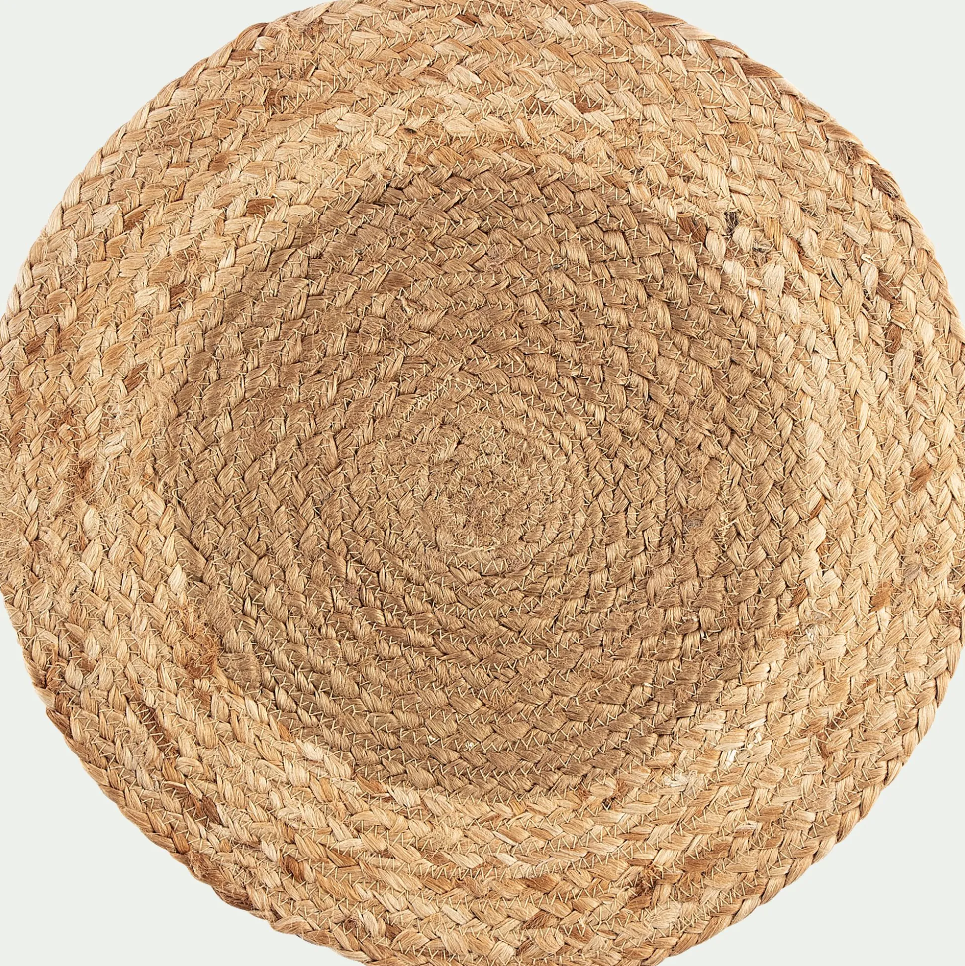 Lot de 2 sets de table ronds en jute - naturel D38cm