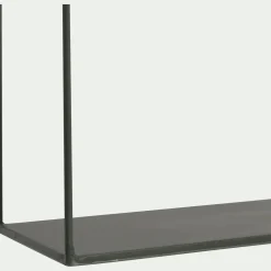 Lot de 3 étagères déco en fer - vert cèdre