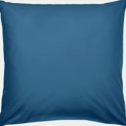 Lot de 2 taies d'oreiller en coton - bleu figuerolles 65x65cm
