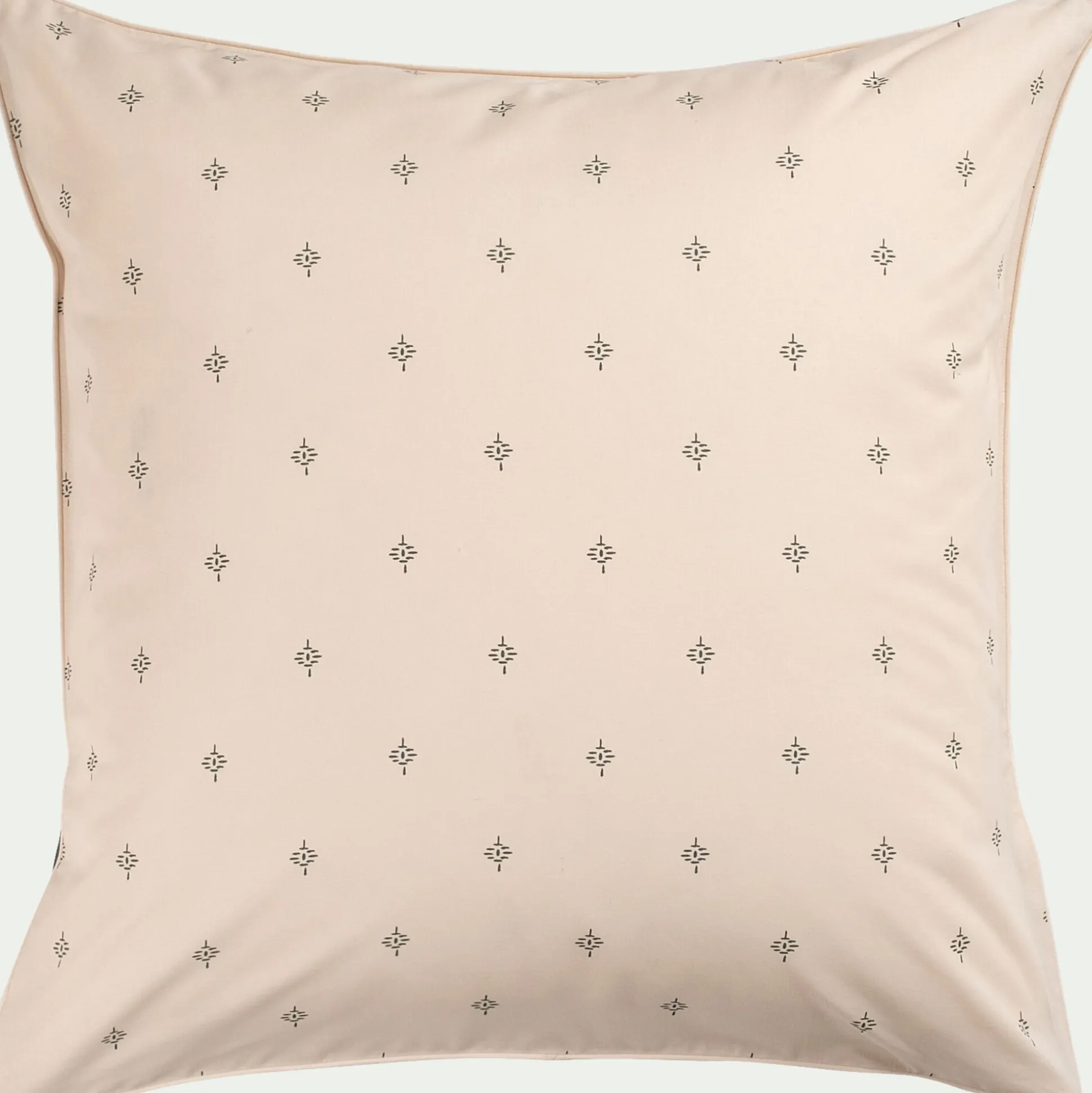 Lot de 2 taies d'oreiller en coton 65x65cm avec motif - vert