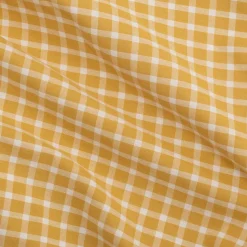 Lot de 2 taies d'oreiller en coton motif carreaux 63x63cm - jaune