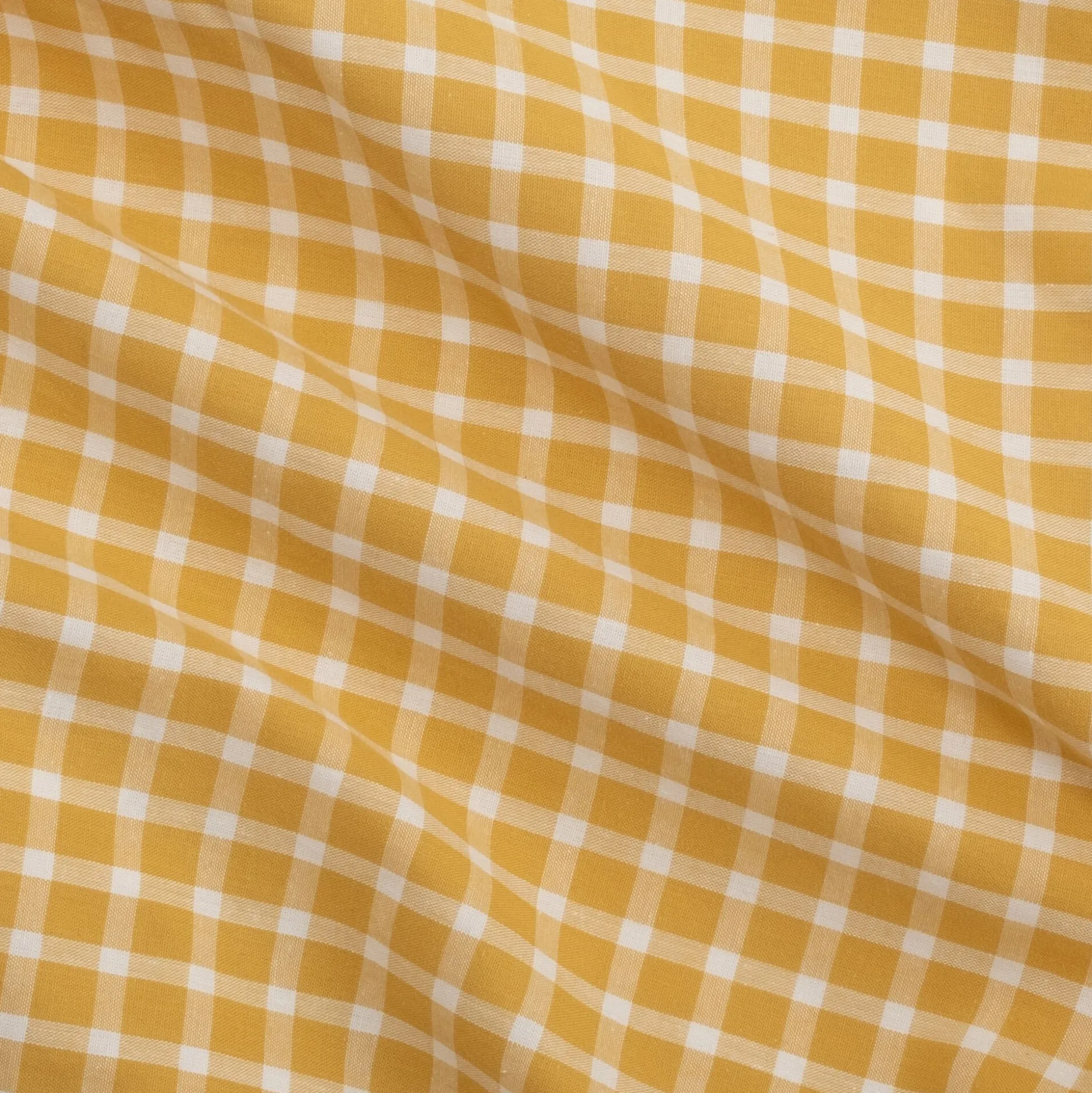Lot de 2 taies d'oreiller en coton motif carreaux 63x63cm - jaune