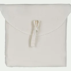 Lot de 2 taies d'oreiller en coton brodé 50x70cm - blanc ventoux