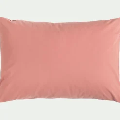Lot de 2 taies d'oreiller en coton - rouge ricin 50x70cm