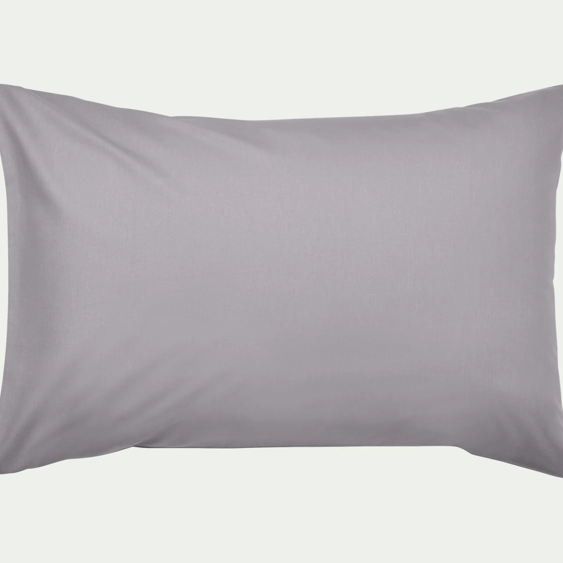 Lot de 2 taies d'oreiller en coton - gris restanque 50x70cm