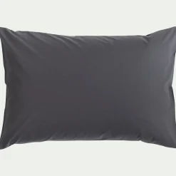 Lot de 2 taies d'oreiller en coton - gris ardoise 50x70cm