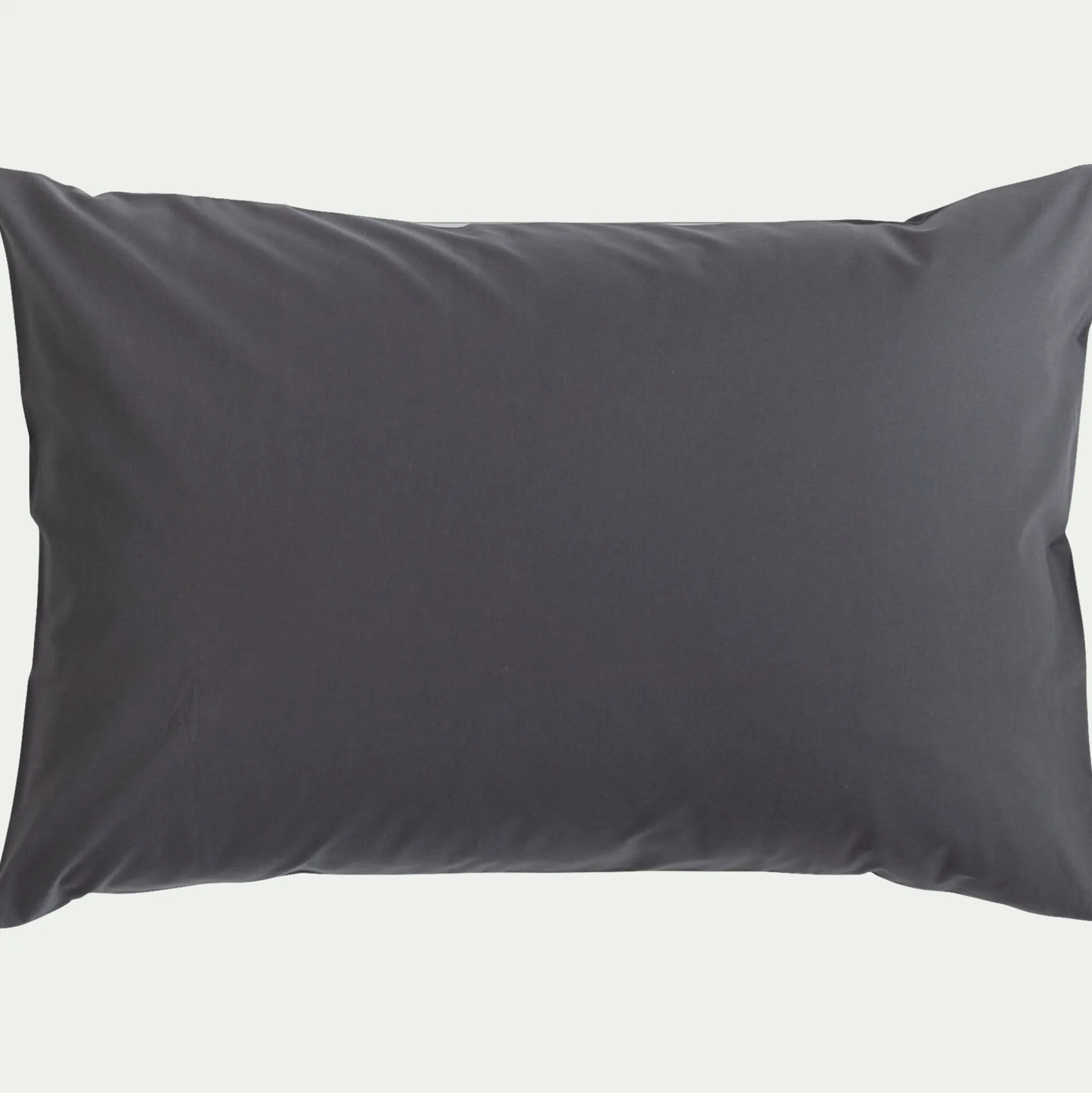 Lot de 2 taies d'oreiller en coton - gris ardoise 50x70cm
