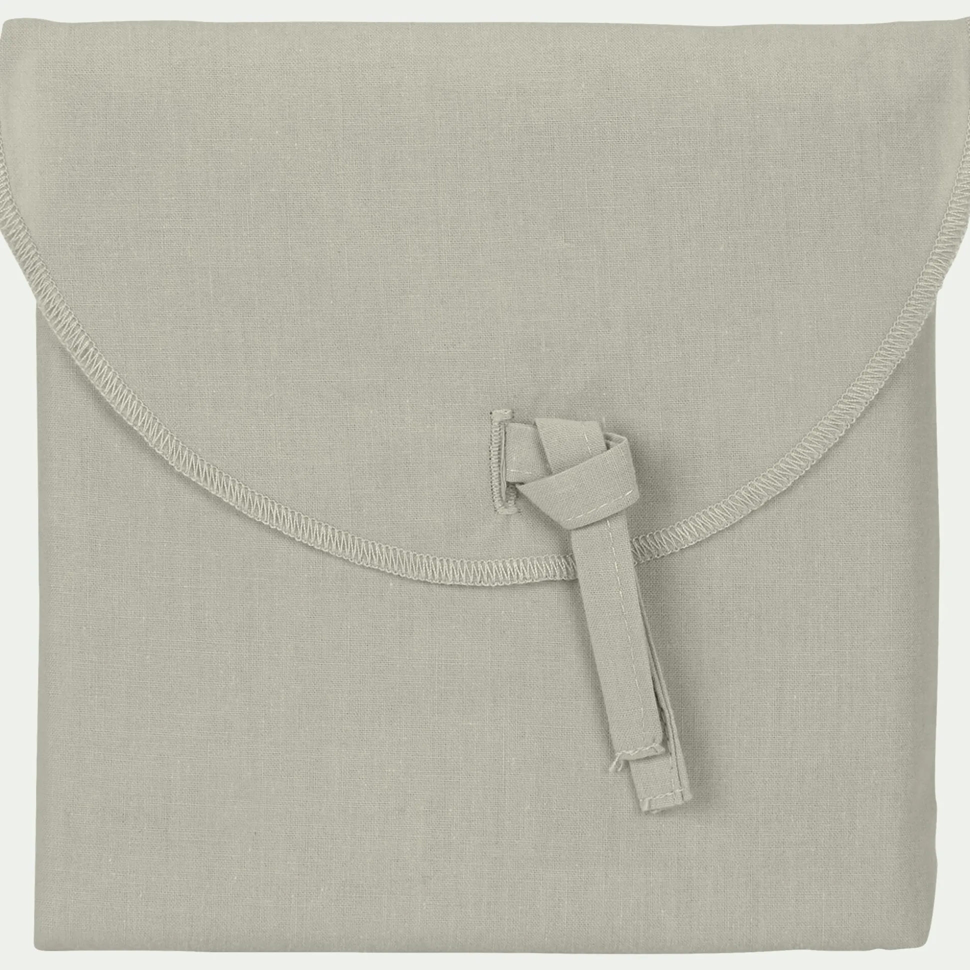 Lot de 2 taies d'oreiller en coton - vert olivier 65x65cm
