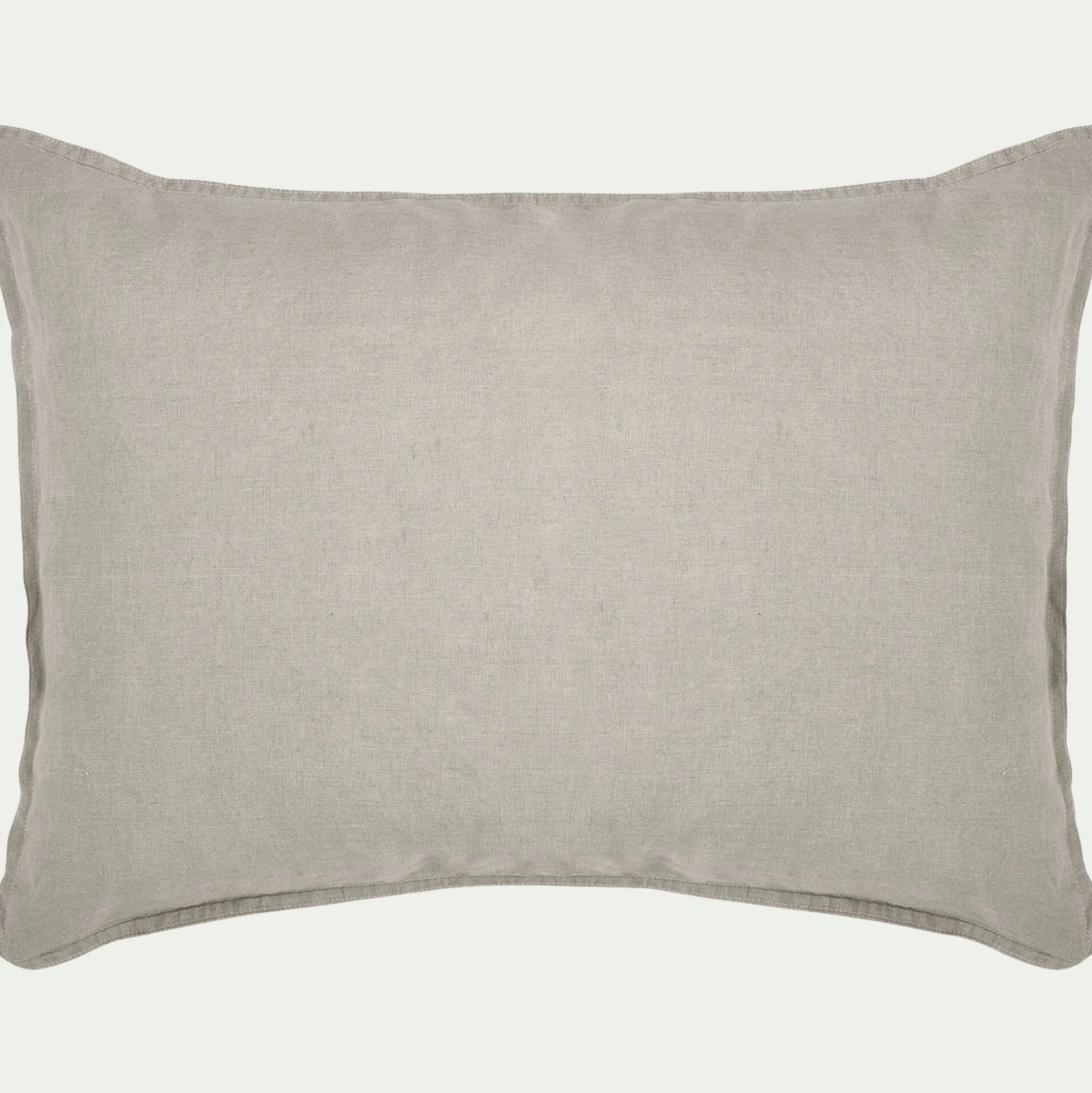 Lot de 2 taies d'oreiller en lin lavé - beige 50x70cm