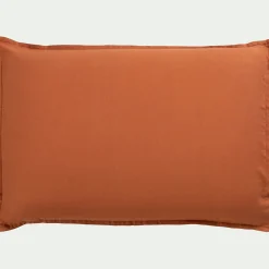Lot de 2 taies d'oreiller en lin lavé - marron rustrel 50x70cm