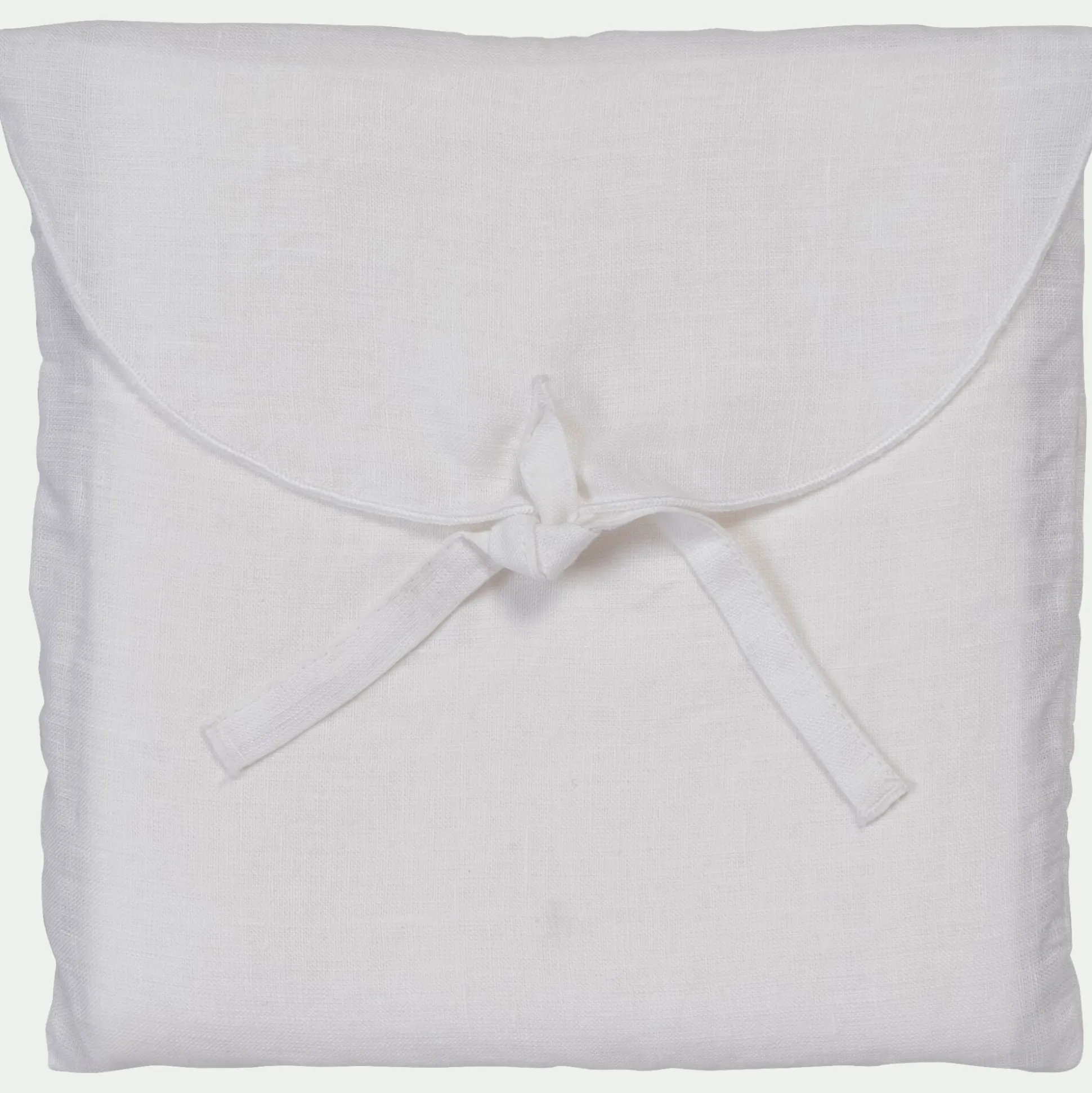 Lot de 2 taies d'oreiller en lin lavé - blanc capelan 50x70cm
