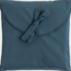 Lot de 2 taies d'oreiller en percale de coton - bleu figuerolles 65x65cm