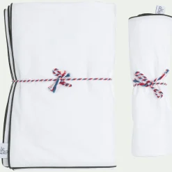 Lot de 2 taies d'oreiller en percale de coton 65x65cm - blanc