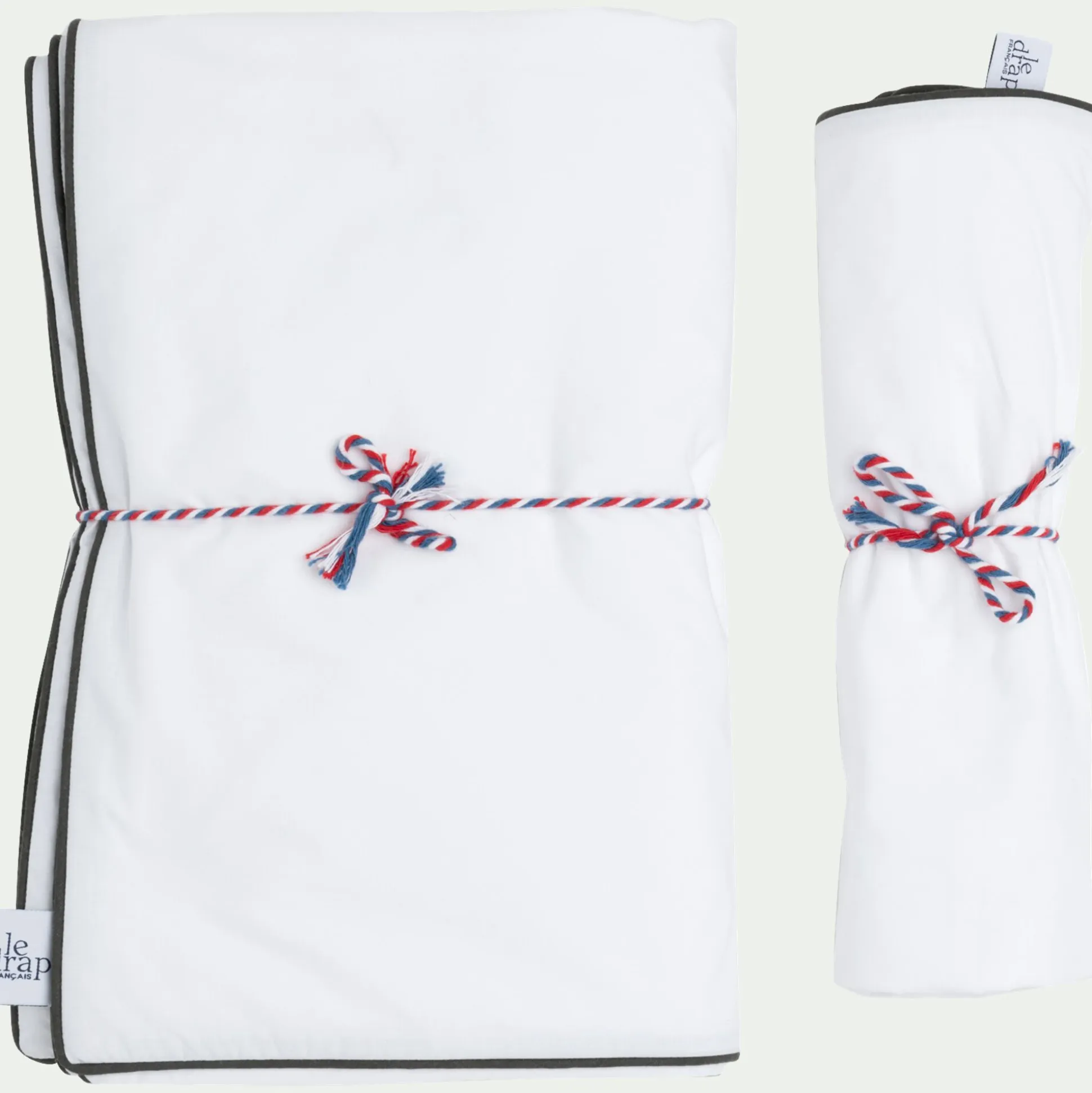 Lot de 2 taies d'oreiller en percale de coton 65x65cm - blanc