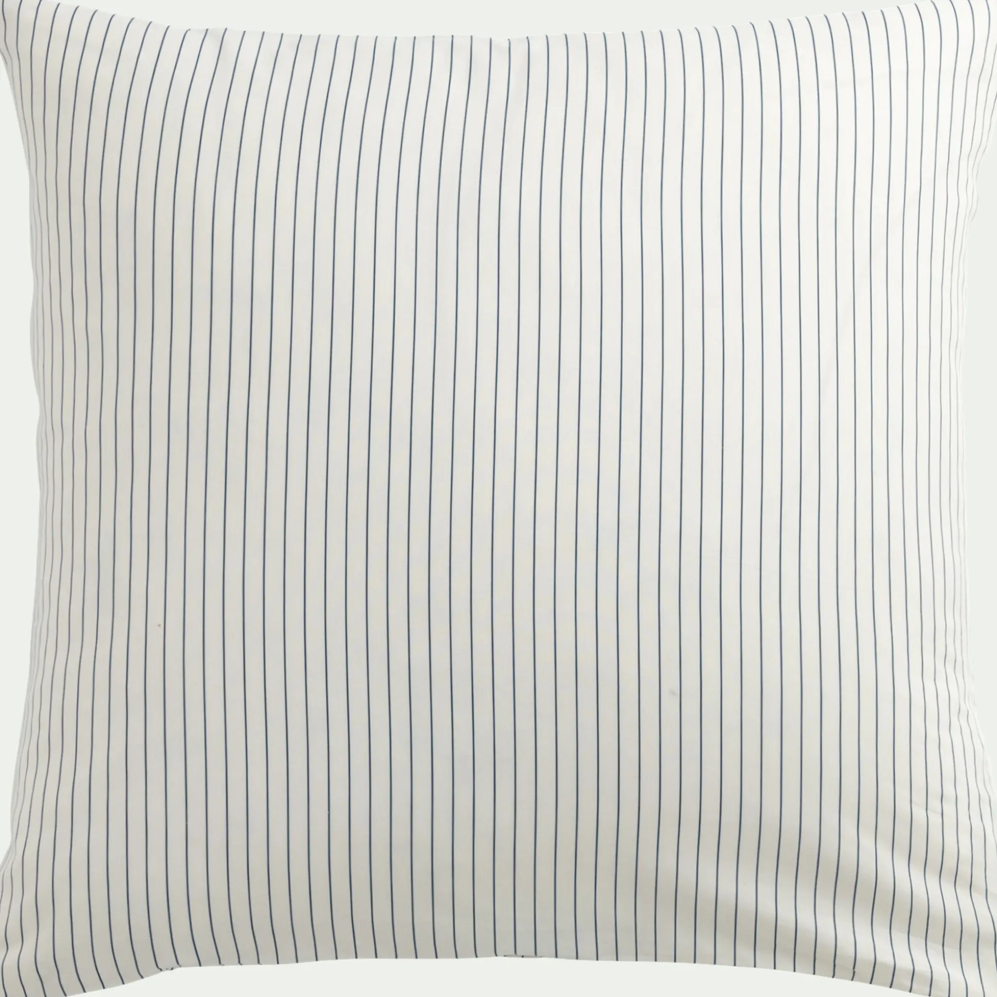 Lot de 2 taies d'oreiller rayées en coton 63x63cm - bleu abysse