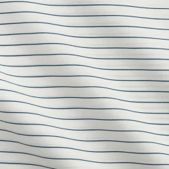 Lot de 2 taies d'oreiller rayées en coton 63x63cm - bleu abysse