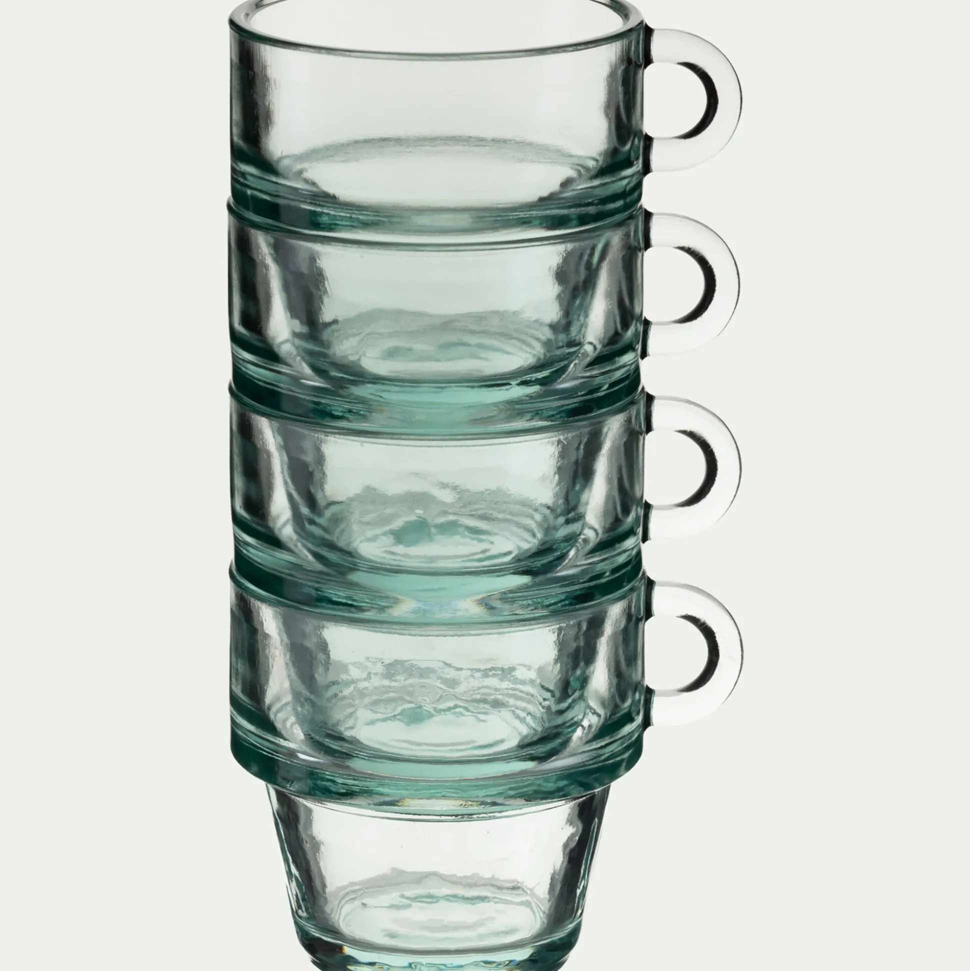 Lot de 4 tasses à café 10cl - transparent