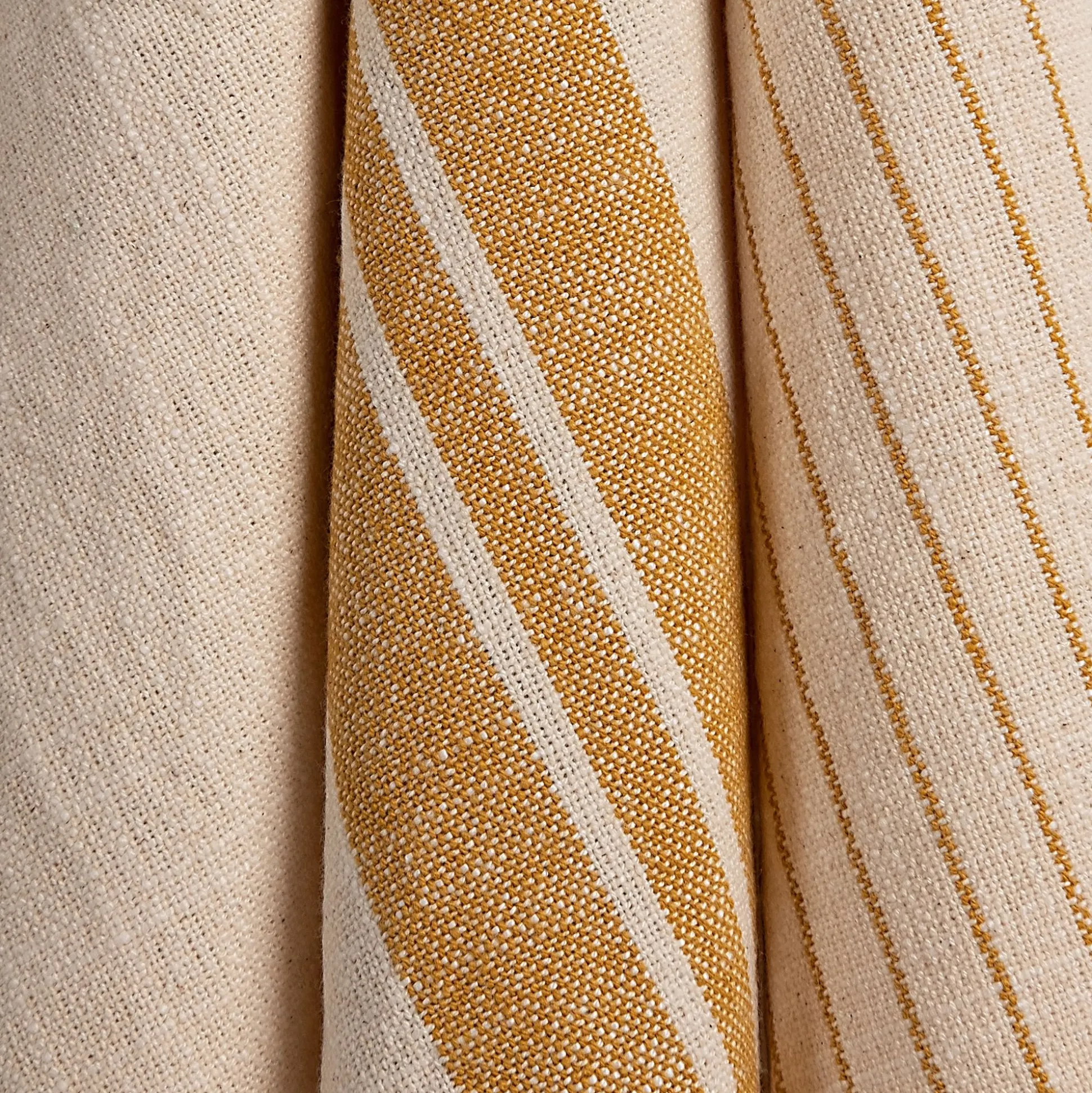 Lot de 3 torchons rayés en coton - beige et jaune 50x70cm