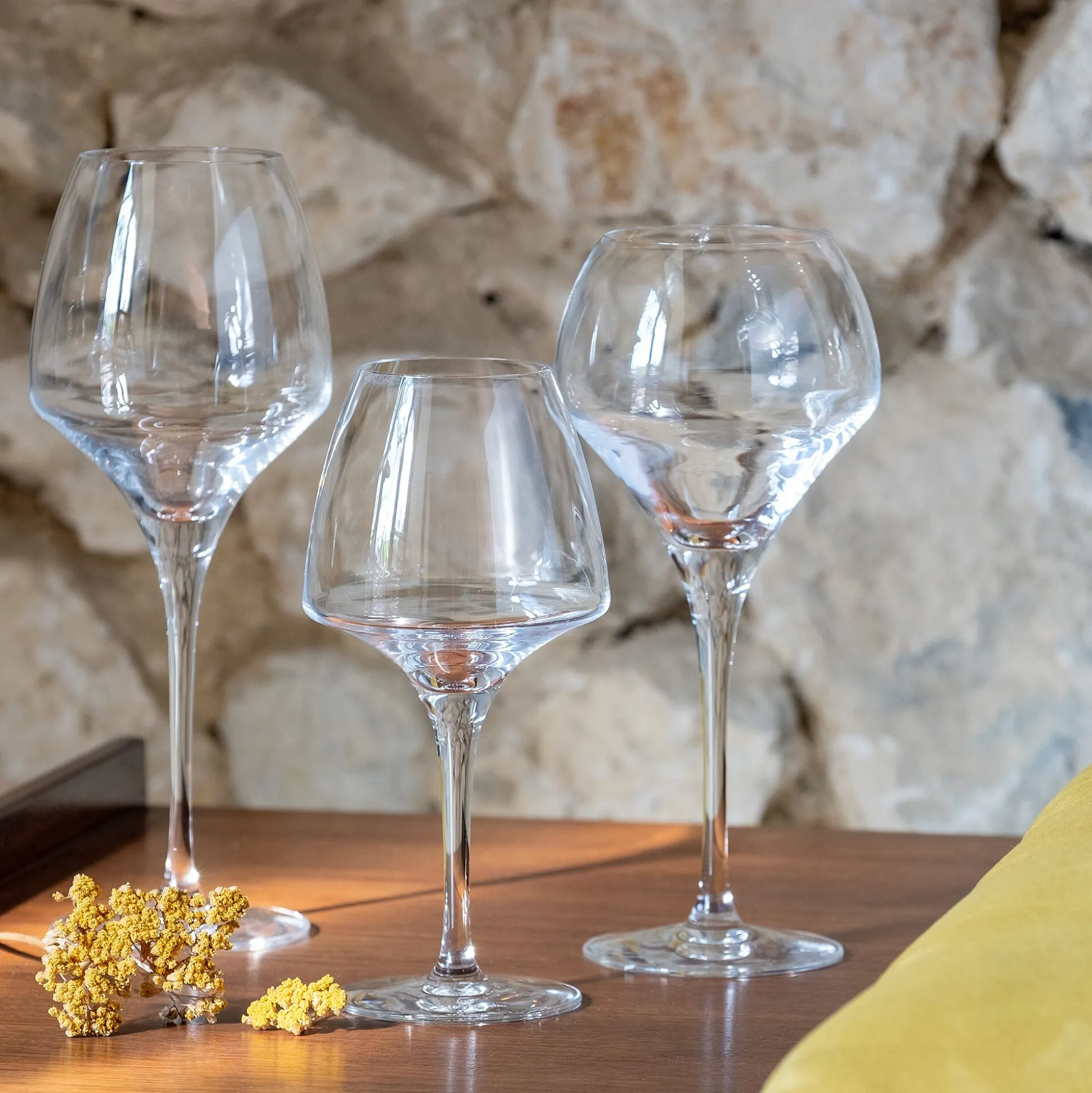 Lot de 6 verres à pied en cristallin 40cl - transparent