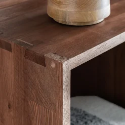 Meuble bas à 3 cases en chêne massif - bois clair