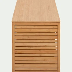 Meuble double sous vasque murale en bambou - L120cm