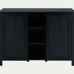Meuble sous-vasque double et 2 portes en bois de cèdre - L120cm