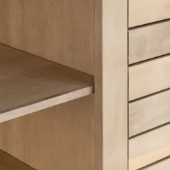 Meuble sous-vasque simple 1 porte en acacia massif - L90cm
