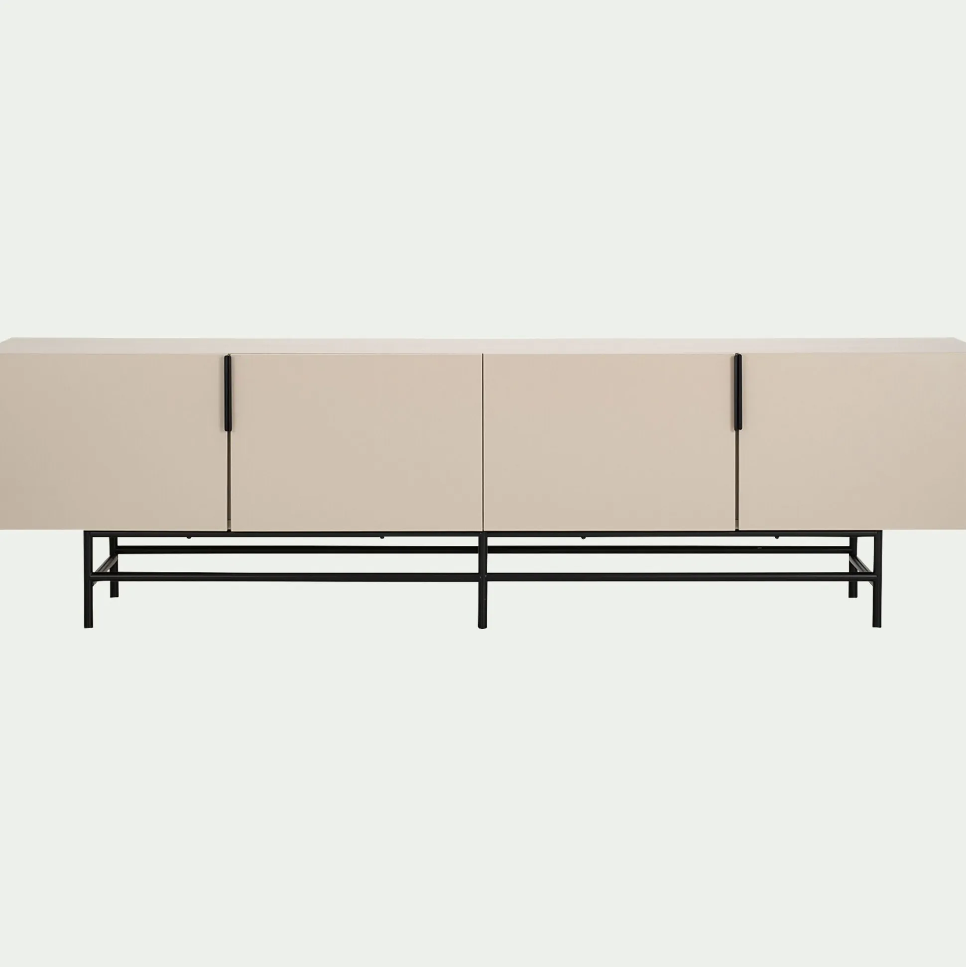 Meuble TV en bois 4 portes - beige