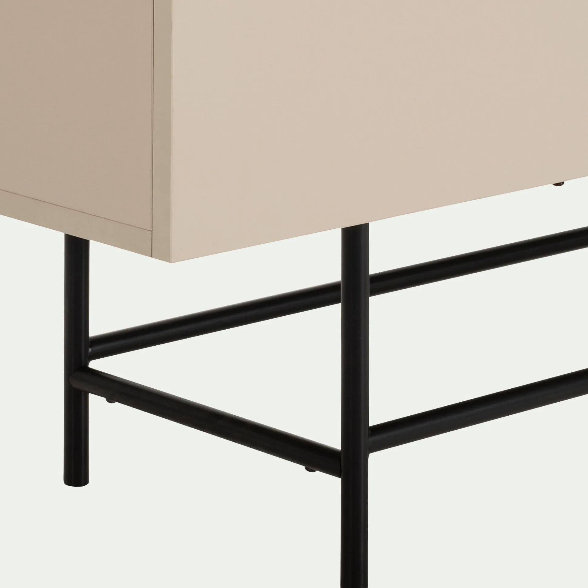 Meuble TV en bois 4 portes - beige