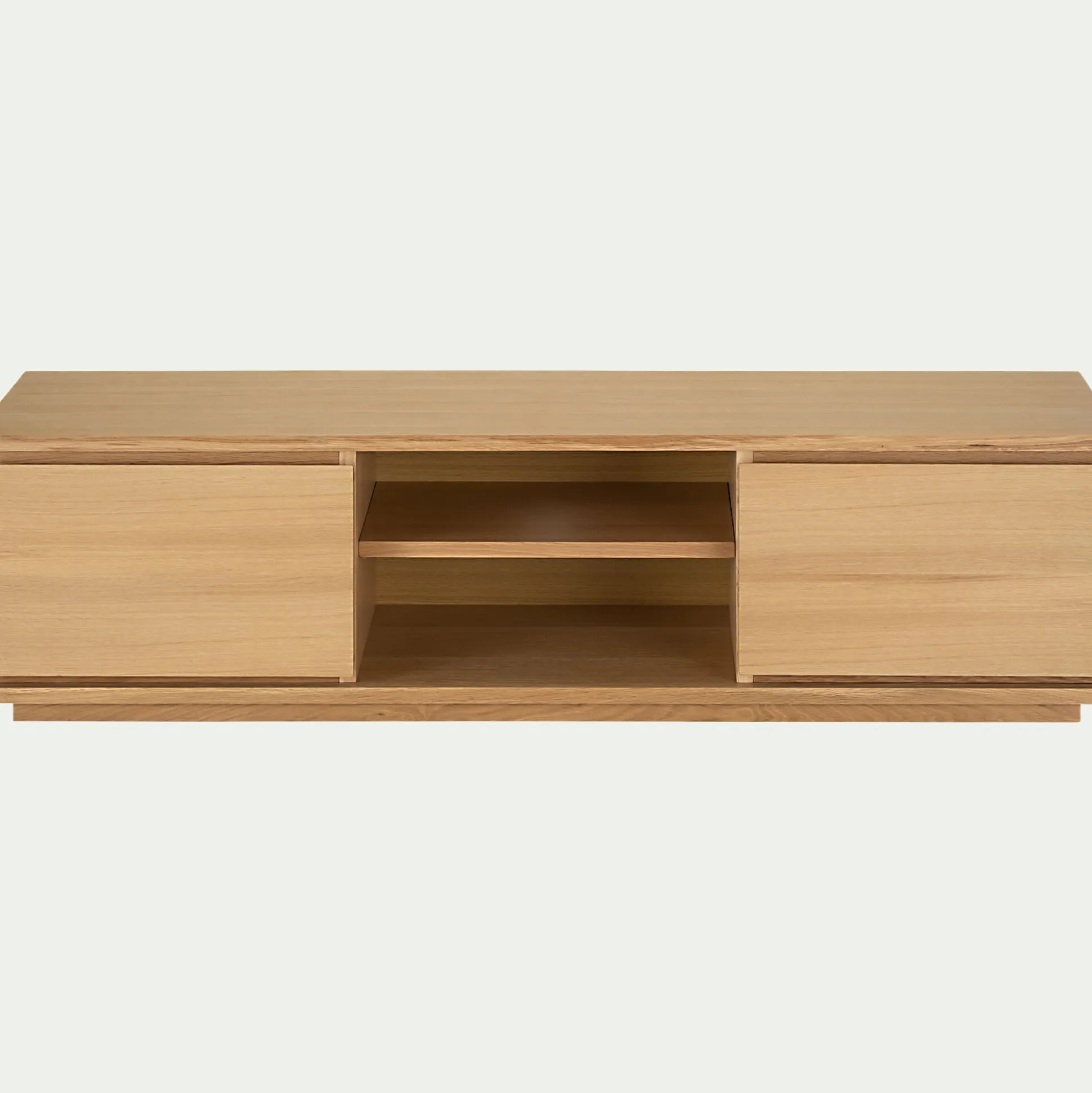 Meuble TV en bois 2 portes - bois clair