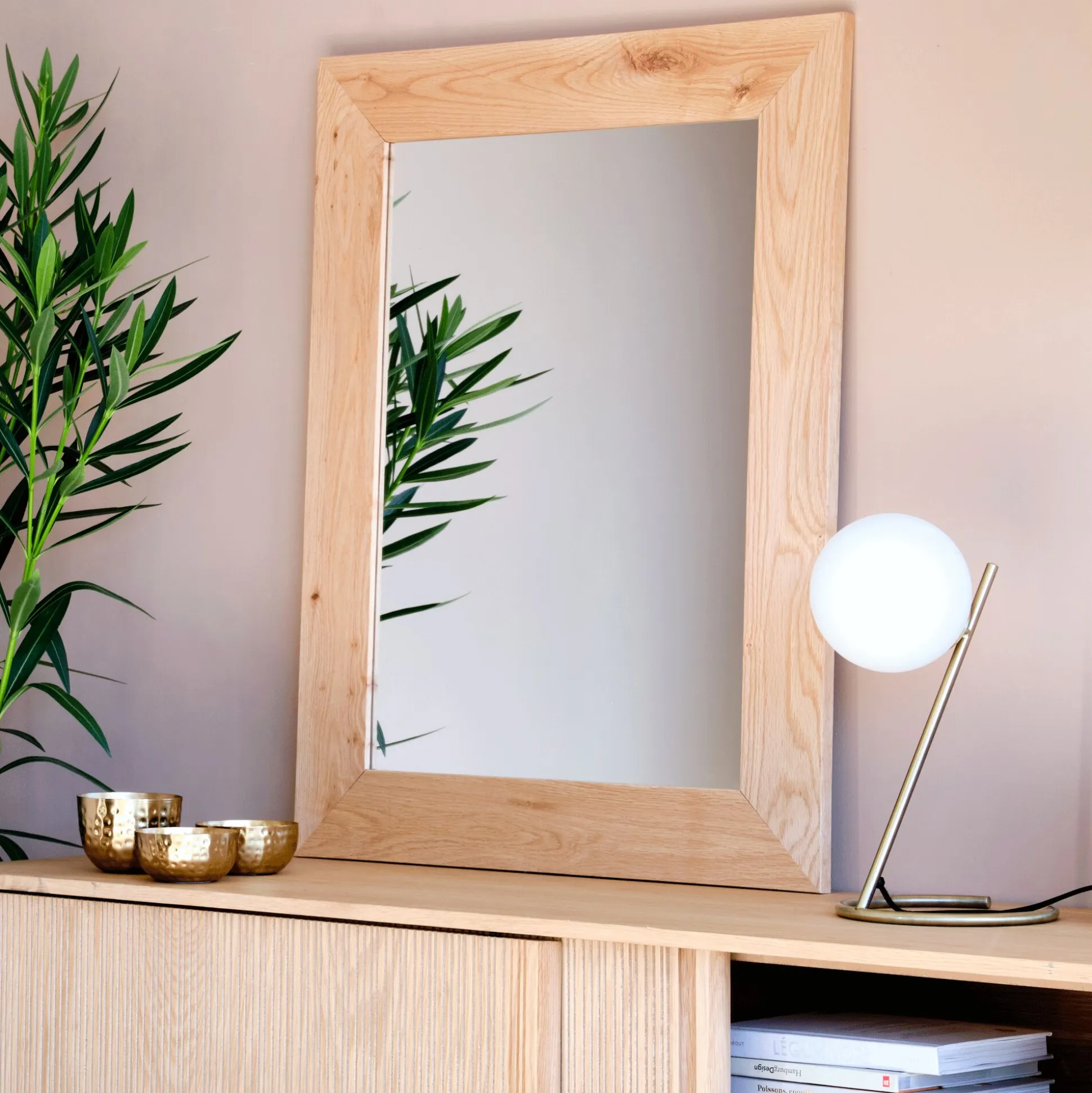 Miroir en chêne 89x69cm - naturel