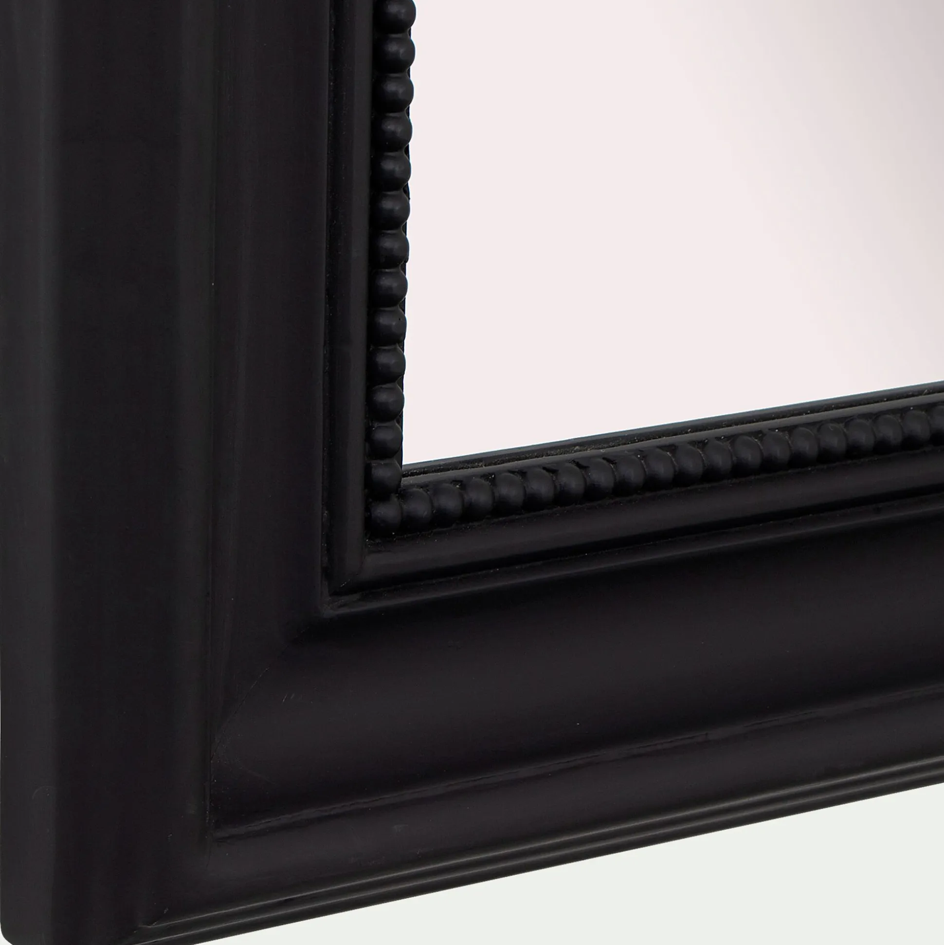 Miroir à moulures en bois - noir H115cm