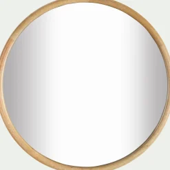 Miroir rond en bois de manguier - naturel D70cm