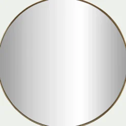 Miroir rond en panneaux de fibres D50,5cm - doré