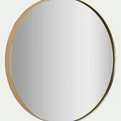 Miroir rond en panneaux de fibres D50,5cm - doré