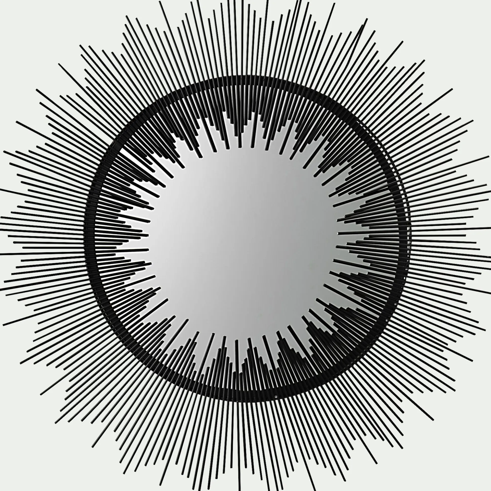 Miroir soleil en acier et verre - gris D81cm