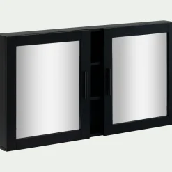 Miroirs rectangulaires double de salle de bain en bois de cèdre - L110cm
