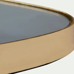 Miroir triangulaire - doré 54x35cm