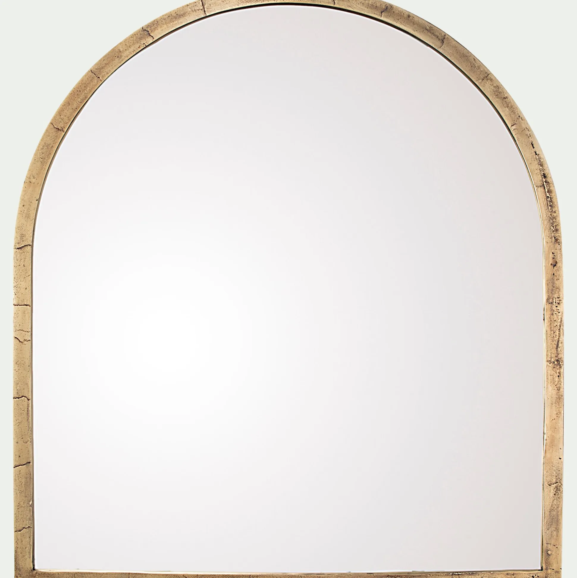 Miroir voûte en métal vieilli - doré 91x102cm