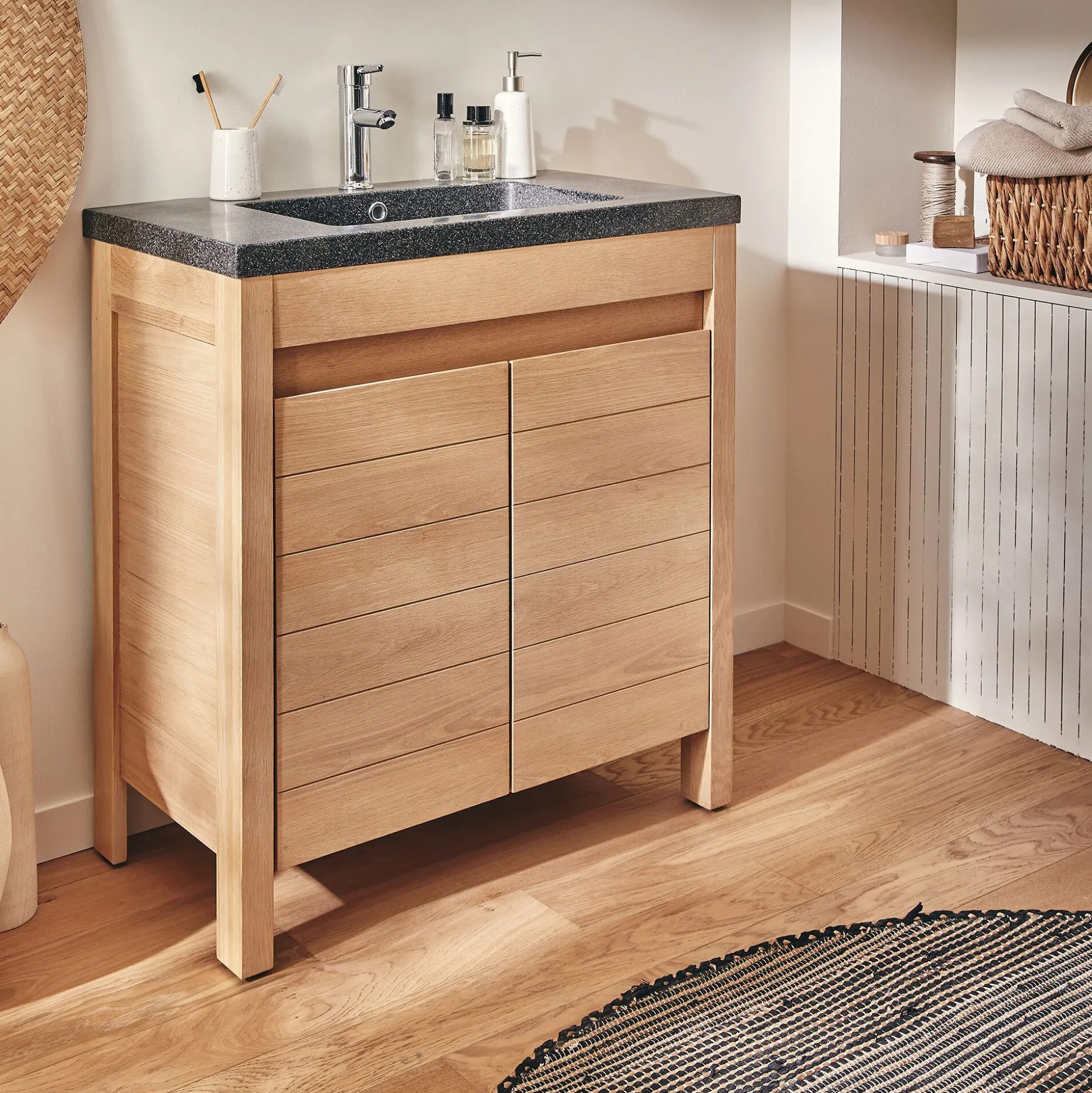 Mitigeur bas de lavabo en chrome H18,90cm - argenté