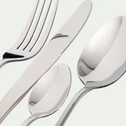Ménagère 16 pièces en inox - argenté métallisé
