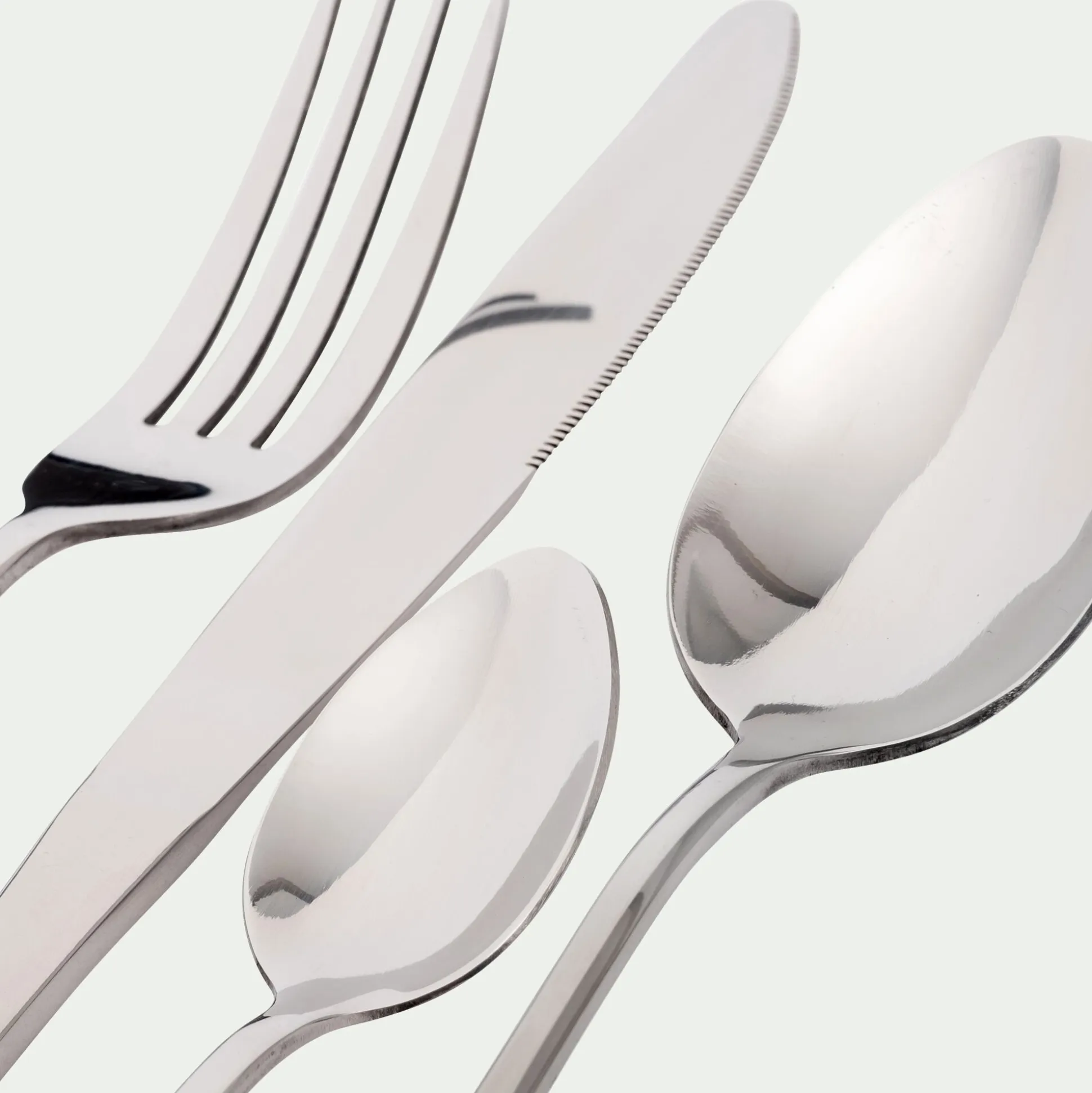 Ménagère 16 pièces en inox - argenté métallisé