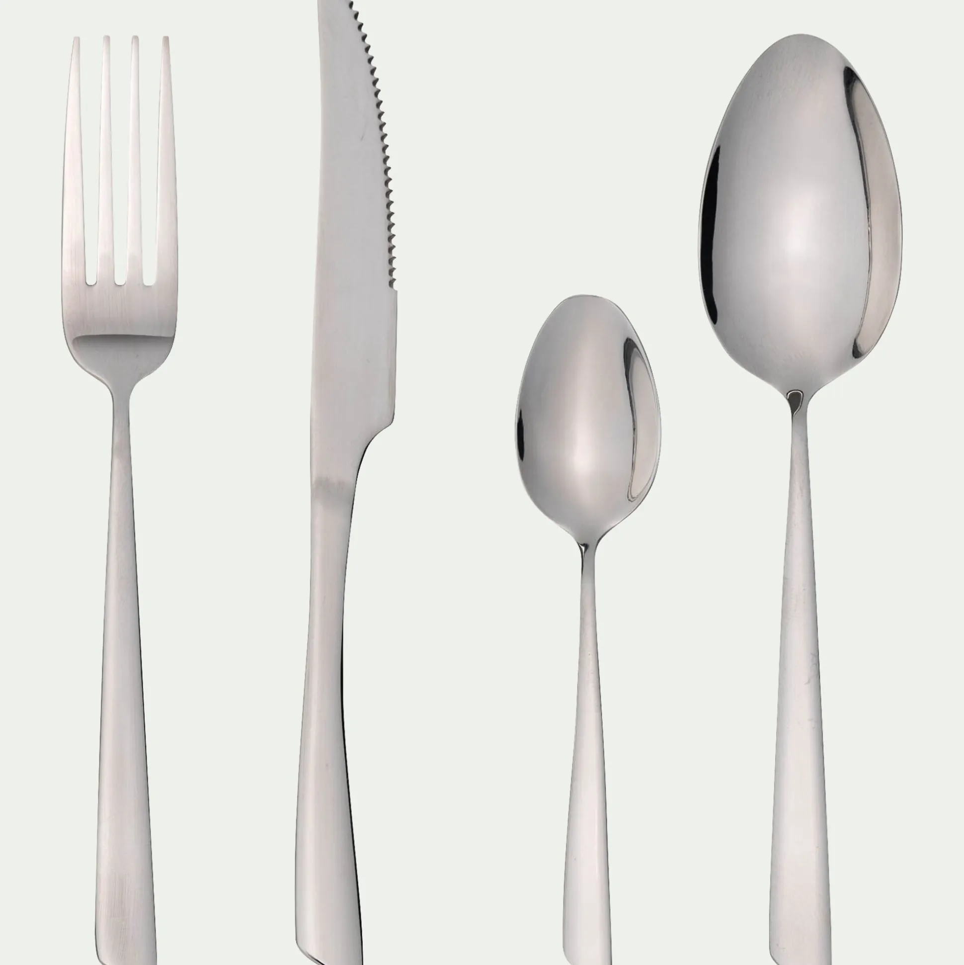 Ménagère 24 pièces en inox - gris argenté