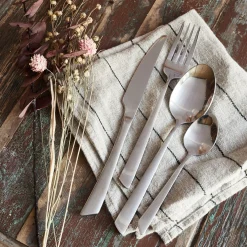 Ménagère 24 pièces en inox - gris argenté