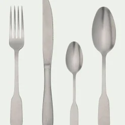 Ménagère 24 pièces en inox - gris métallisé