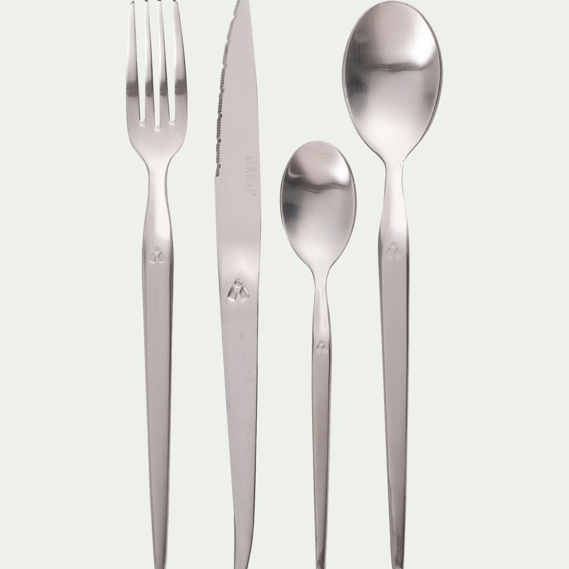 Ménagère 16 pièces en inox - gris métallisé
